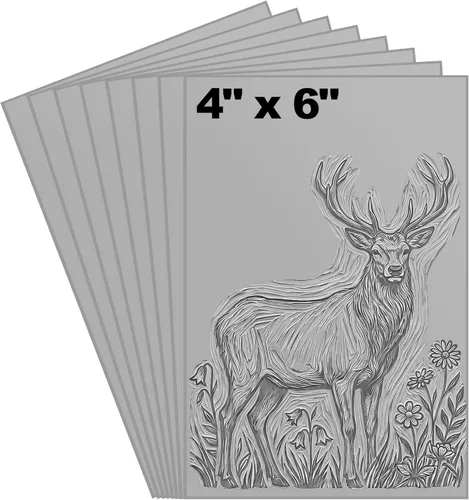 Yeaqee 8 Piezas Bloque de Linóleo Goma para Tallar Bloques de Linograbado Blandos Hojas Grandes de Linóleo Sin Montar Placas de Lino para Grabado