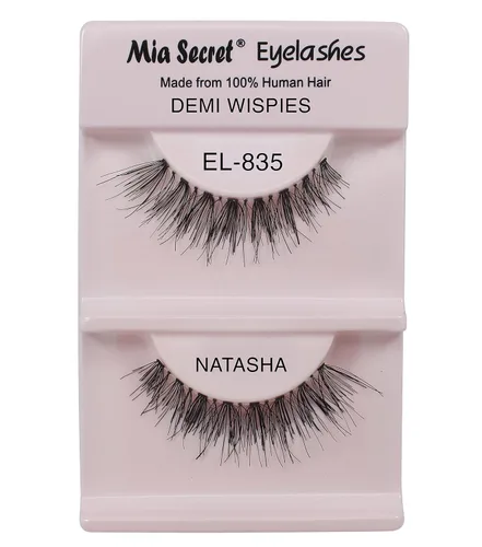 Miniatura 28 de Mia Secret Demi Wispies - Pestañas postizas de estilo natural, pestañas de tira fina, banda transparente invisible, pestañas de cabello humano