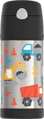 Miniatura 11 de THERMOS FUNTAINER - Botella de acero inoxidable con aislamiento al vacío y sorbete, capacidad de 12 onzas, para niños, azul Azul marino