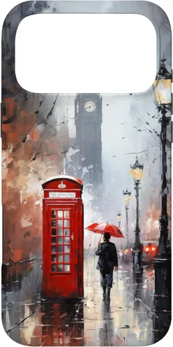 Miniatura 22 de Funda para iPhone 11 Pro Wet London Iconic Red Phone Booth Clocktower Art Cover