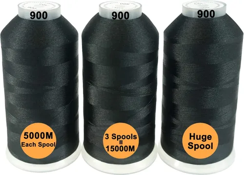 Miniatura 30 de New brothreads - 40 opciones - Varios paquetes de colores surtidos de hilo de poliéster para máquina de bordar, carrete grande de 5000 m para todas