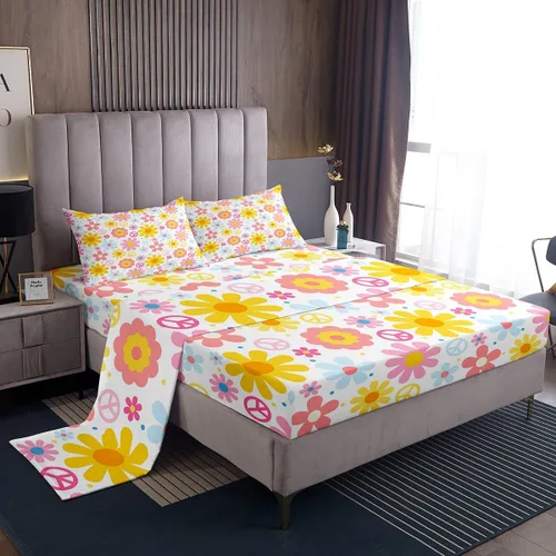 Miniatura 23 de Juego de sábanas con temática de camping feliz, juego de ropa de cama de viaje para niños, niñas, niños, adolescentes, decoración de dormitorio