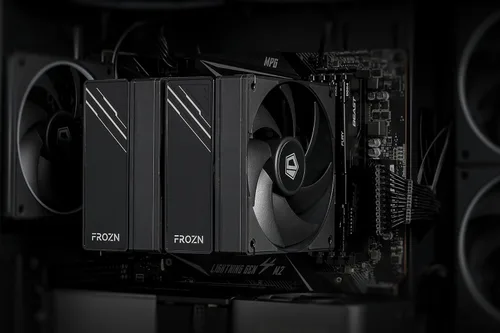 Miniatura 6 de ID-COOLING FROZN A620 Negro - Enfriador de aire para CPU de doble torre negro de 6.1" de altura, 6×Φ6mm tubos de calor, ventiladores FDB duales