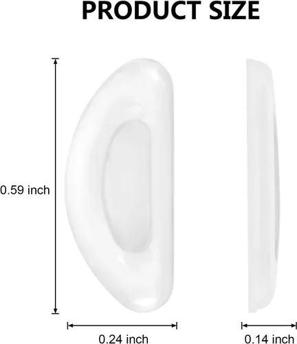 Miniatura 4 de 20 pares de almohadillas nasales adhesivas de silicona antideslizantes para gafas y gafas de sol, almohadillas nasales delgadas para anteojos
