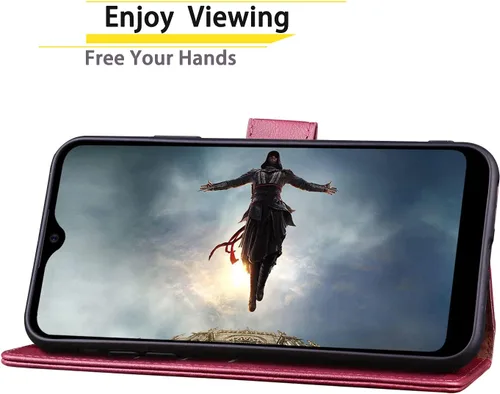 Miniatura 6 de SUANPOT Funda de piel tipo cartera para Samsung Galaxy A32 5G con bloqueo RFID, soporte para tarjetas de crédito, funda de teléfono con tapa tipo