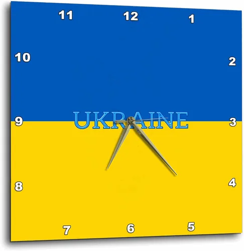 3dRose - Bandera de Ucrania de azul y amarillo - Reloj de pared - (dpp-357999-3)