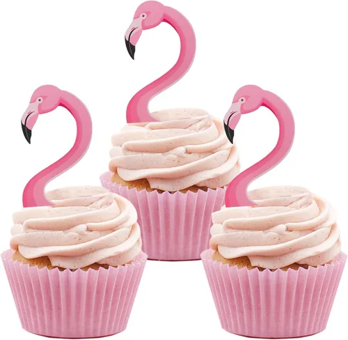 Miniatura 9 de 24 adornos tropicales con purpurina para cupcakes, hojas de palmera tropicales, decoraciones de Aloha para verano, temática hawaiana, baby shower