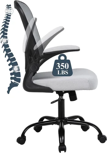 Miniatura 19 de Flysky Juego de 10 sillas ergonómicas de escritorio para oficina en casa, soporte lumbar, silla giratoria de malla transpirable para computadora