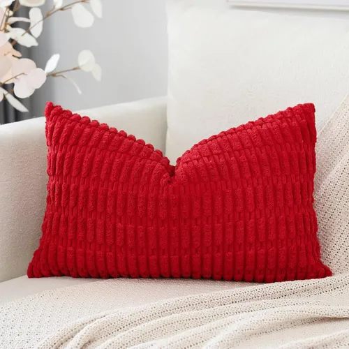 Miniatura 68 de OTOSTAR Fundas de Almohada Decorativas de Pana de 16 x 24 Pulgadas Súper Suaves Bohemias a Rayas Rectangulares Fundas de Cojín Modernas para Sofá