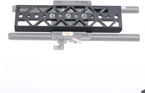Miniatura 4 de FocusFoto Placa de puente de cola de milano de 8 pulgadas, placa base de trípode inferior, soporte de placa base ligera para Tilta Standard Camera