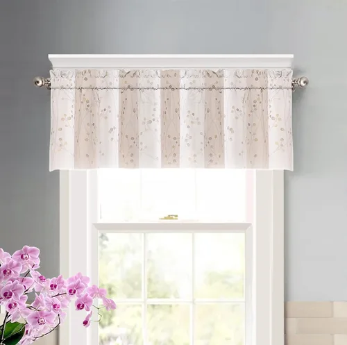 Miniatura 14 de DriftAway Harper Ink - Cortina de ventana con patrón floral para sala de estar, dormitorio, comedor, bolsillo para cortinero, 52 x 18 pulgadas, más