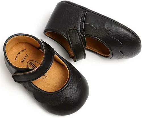 Miniatura 3 de LAFEGEN Zapatos planos Mary Jane para bebés y niñas con Bownot, suela suave, suela suave, piel sintética, recién nacidos, para primeros pasos