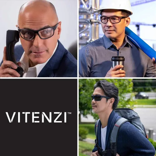 Miniatura 6 de VITENZI Gafas de sol bifocales envolventes lectores deportivos para leer bajo el sol de Bari, Azul