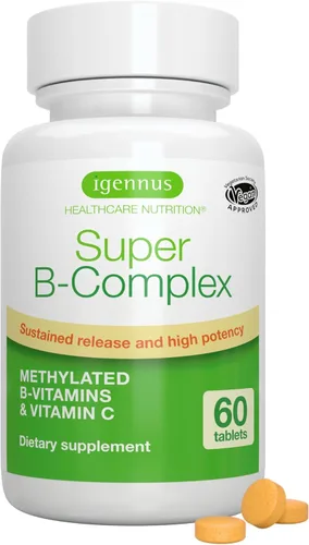 Miniatura 9 de Igennus Super B-Complex Suplemento efervescente líquido metilado de vitamina B, bebida energética de acción rápida, sin cafeína y azúcar, sabor a