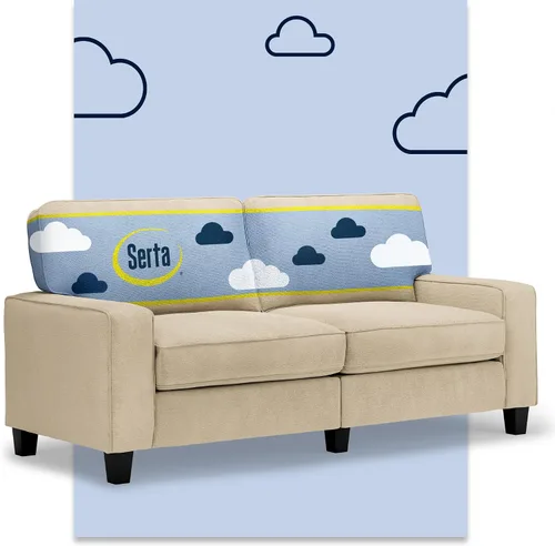 Miniatura 30 de Serta Palisades Sofás Tapizados para Sala, Sofá de Diseño Moderno, Tela, Beige