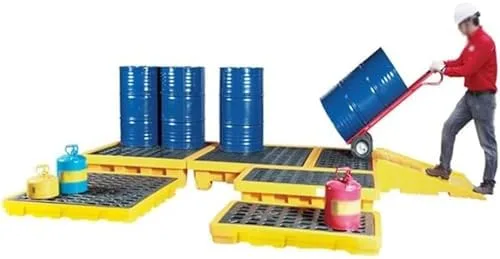Miniatura 3 de Industrial Spill Containment Tray, Modular Design for Leak Prevention, Oil Tank and Chemical Spill Management Solution,Amarillo-49x35x9cm