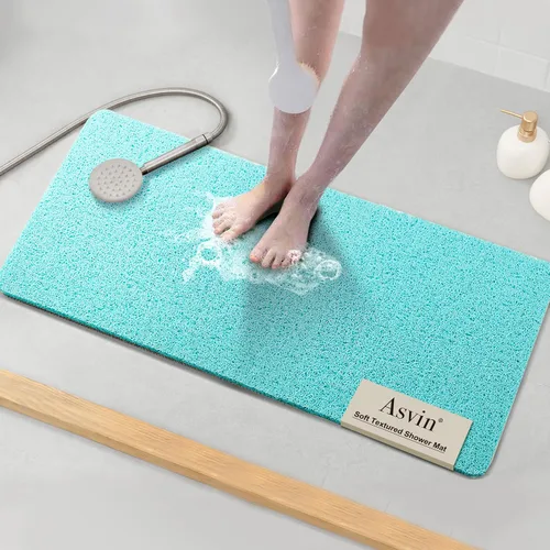 Miniatura 24 de Asvin Tapete de Baño con Textura Suave, para Ducha, Bañera, 24x16 Pulgadas, Libre de Ftalatos, Antideslizante, Tapetes Cómodos para Bañera