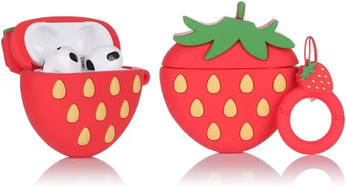 Miniatura 3 de Paquete de 3 fundas para Airpods de 3ª generación (2022), funda protectora de silicona Suublg Airpods 3 con bonito diseño divertido de piel