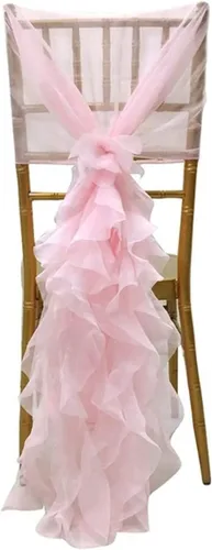 Miniatura 8 de Funda para silla de hilo de leche, fundas para respaldo de silla de tul para despedida de soltera, boda, decoración de baby shower, fundas largas