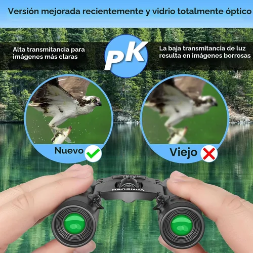 Miniatura 4 de Mini prismáticos compactos para adultos y niños – Binocular pequeño impermeable de alta potencia de fácil enfoque, ideal para observación de aves