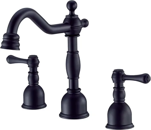 Gerber Opulencia - Grifo de baño generalizado de dos manijas, acabado negro, certificado WaterSense de 1.2 GPM Negro satinado