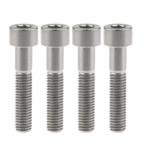 Miniatura 37 de Tornillos de titanio Ti M8 x15 20 25 30 35 40 45 50 60 2.756 in 0.049 in de paso hexagonal Allen Tornillos de cabeza hueca paquete de 4