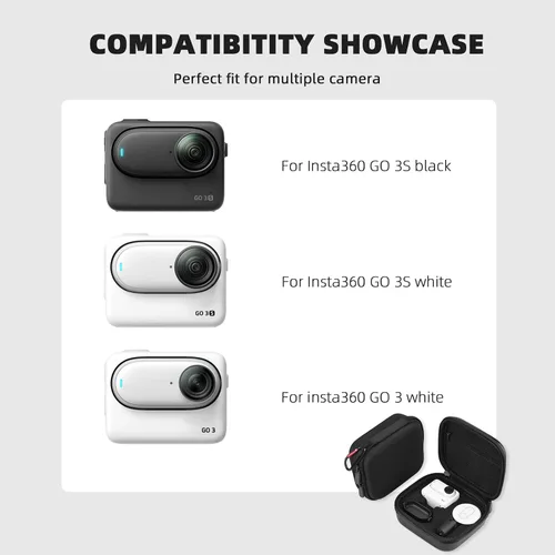 Miniatura 3 de BRDRC Funda de transporte para accesorios Insta 360 GO 3S / GO 3, bolsa de almacenamiento, funda protectora rígida para Insta360 GO 3S / GO3