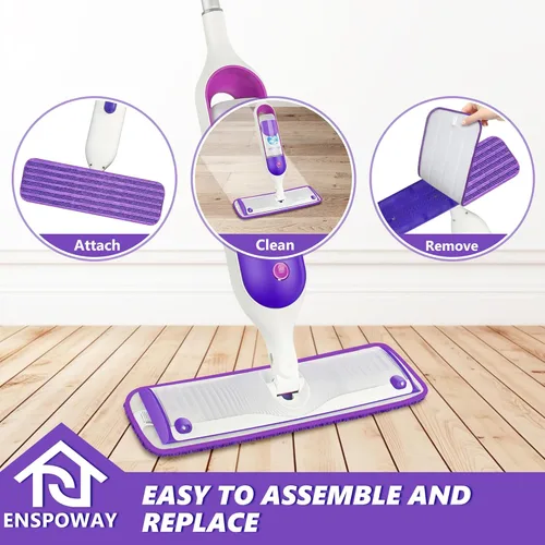 Miniatura 5 de Almohadillas reutilizables de repuesto para trapeador Swiffer PowerMop, paquete de 4 almohadillas de repuesto para PowerMop, almohadillas