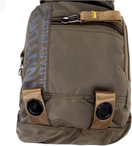 Miniatura 3 de Bolsa de Hombro Pequeña Mochila Cruzada Bolso de Bandolera Paquete de Cuello Verde militar