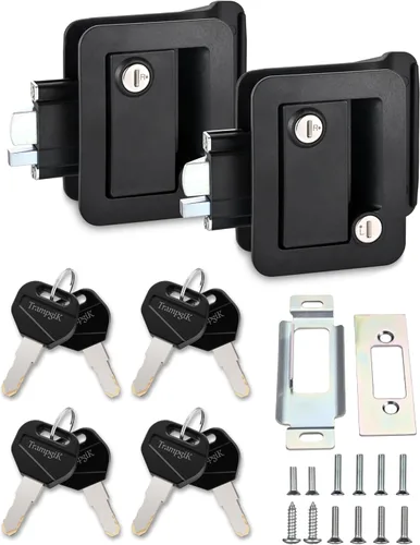 Miniatura 13 de Cerradura de puerta de casa rodante de plástico de ingeniería, reemplazo de cerradura de puerta de RV, se ajusta a un agujero de 3.65" x 2.95