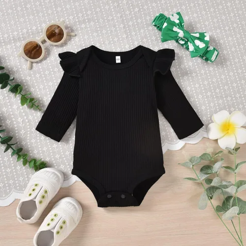 Miniatura 161 de Aalizzwell Conjunto de mameluco acanalado para bebé recién nacido prematuro para otoño e invierno
