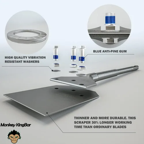 Miniatura 6 de Monkey King Bar - Sds Plus Bits de 4 pulgadas de ancho - (4 x 10 pulgadas) SDS Plus - Rascador de piso de mango corto con quita Thinset compatible