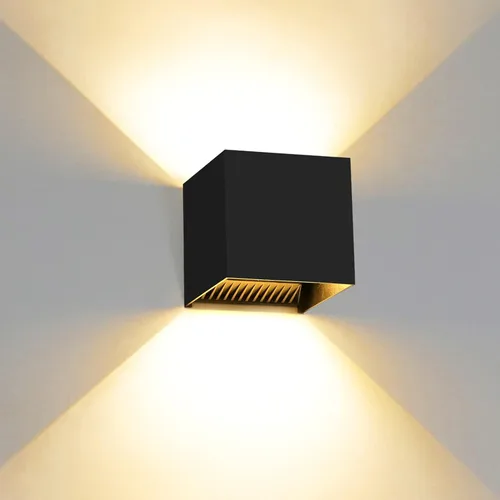 Miniatura 11 de Kawell Aplique de pared LED moderno de 12 W, ángulo de haz ajustable, impermeable, IP65, luz de pared de aluminio para interiores y exteriores