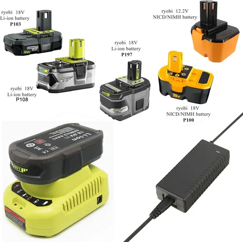 Miniatura 5 de Paquete con 2 baterías Cell9102 de 18 V capacidad de 3.0 Ah y cargador P118B para herramientas Ryobi inalámbricas de 18 V