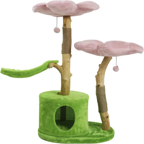Miniatura 8 de KBSPETS Árbol floral de madera para gatos, torre de gato de madera, casa moderna para gatos, muebles de gato, regalo para gatos, condominio de lujo