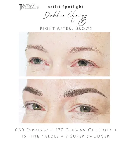 Miniatura 4 de SofTap® Tinta Microblading para cejas Espresso – Pigmento de sombreado PMU marrón oscuro medio para nano cejas, máquina y método manual Tinta