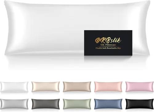 Miniatura 57 de Funda de almohada de seda para cabello y piel, fundas de almohada de seda de morera tamaño estándar, anti-acné, refrescante para dormir, seda Rosa