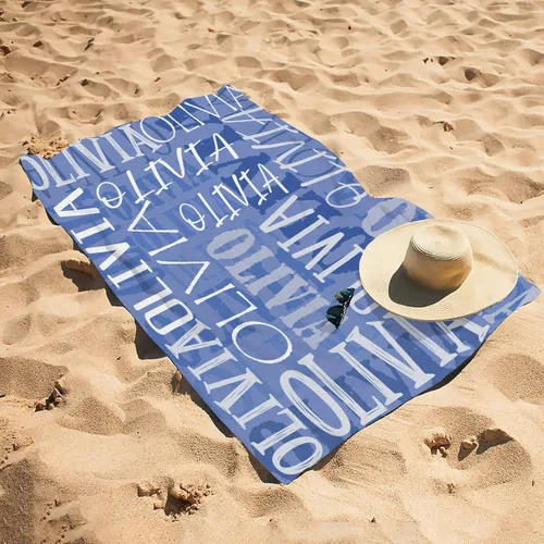 Miniatura 5 de Toalla de playa, toallas de playa personalizadas para niños, toallas de playa para adultos y niños, microfibra de secado rápido, sin arena