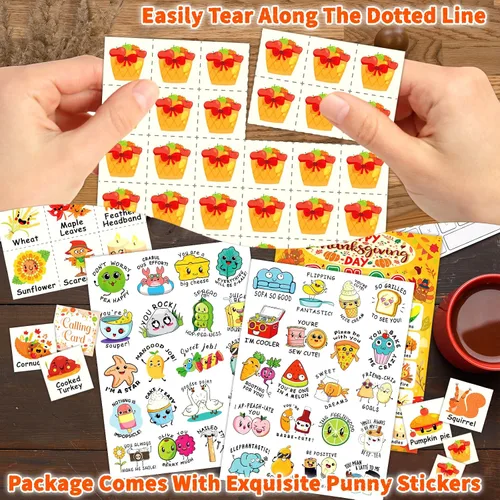 Miniatura 4 de Tarjetas de Bingo del Día de Acción de Gracias, Juego de Bingo Lindo del Día de Acción de Gracias para 24 Jugadores, Niños, Adultos, Suministros