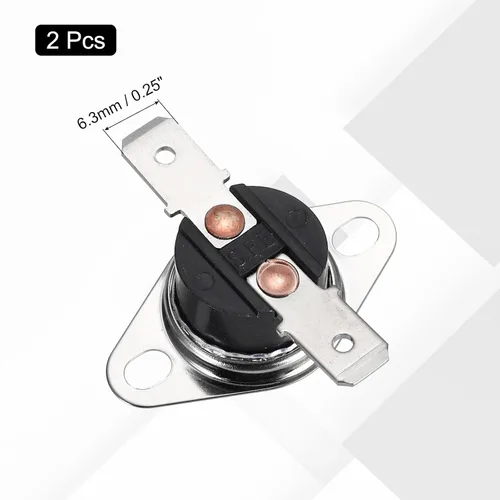 Miniatura 3 de uxcell KSD301 Termostato 32.0 °F/32 ° F 10 A Normalmente Cerrado N.C Ajuste Snap Disc Interruptor de temperatura para microondas, horno, cafeteras 2