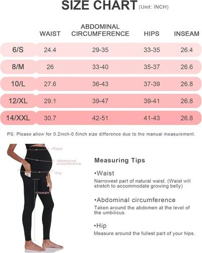 Miniatura 4 de Enerful Leggings de entrenamiento de maternidad para mujer, sobre el vientre, ropa activa, atléticos, suaves, pantalones de yoga con bolsillos