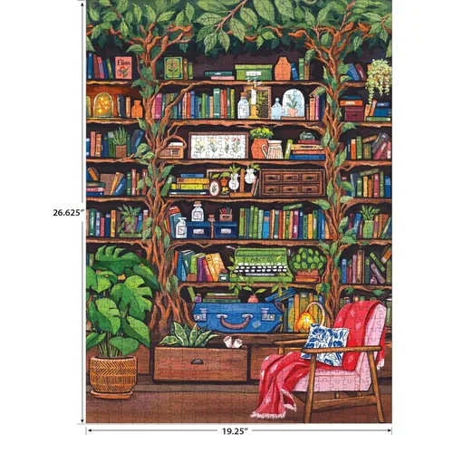 Miniatura 4 de RoseArt - Hobby Haven - Rompecabezas de 1000 piezas para adultos de estantería - Perfecto para entusiastas de la lectura