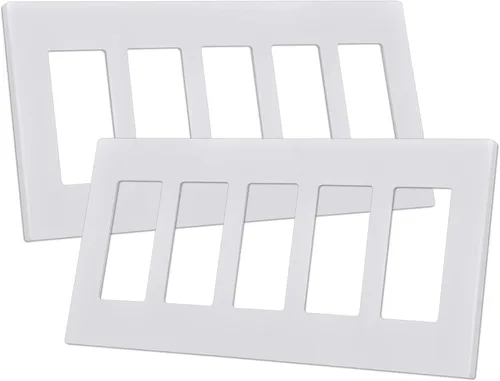Miniatura 16 de CML - Placa de pared decorativa sin tornillos de 3 segmentos, paquete de 2 cubiertas para interruptores de luz, cubierta de receptáculo de toma