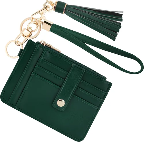 Miniatura 17 de KNGITRYI Billeteras pequeñas de pulsera para mujer RFID para tarjetas de crédito, cartera con llavero, cartera para tarjetas de crédito