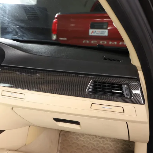 Miniatura 4 de YIWANG Calcomanías de fibra de carbono para el interior del tablero de instrumentos para BMW Serie 3 E90 2005-2012 LHD Auto Accesorios