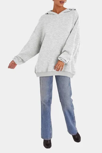 Miniatura 5 de Trendy Queen Sudaderas con capucha de vellón de gran tamaño para mujer, cómodas, casuales, sueltas, ligeras, ropa de otoño e invierno