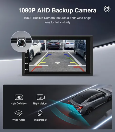 Miniatura 6 de Estéreo de coche de doble DIN de 7 pulgadas con CarPlay inalámbrico y Android Auto/Android 13.0 / 240 W Salidas, 4.1 -Canal/QLED Pantalla Upgrade/AM