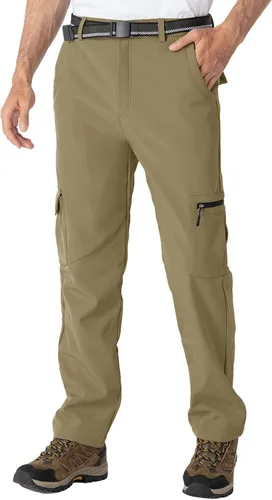 Miniatura 6 de TBMPOY Men's Snow Ski Waterproof Softshell Snowboard Pants Outdoor Hiking Fleece Lined Wear Resistant Windproof