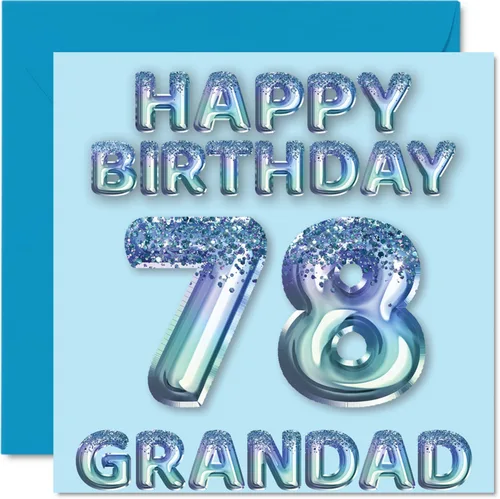 Miniatura 196 de Stuff4 Tarjeta de primer cumpleaños para niños, globo de fiesta con purpurina azul, tarjetas de feliz cumpleaños para niño de 1 año, nieto, hijo, 57