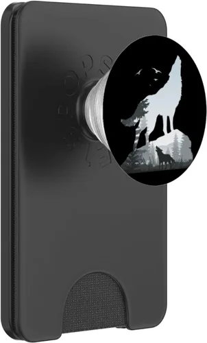 Miniatura 7 de Wilderness Mountains Nature Howling Wild Animal Wolf PopSockets PopGrip: agarre intercambiable para teléfonos y tabletas